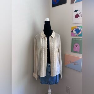Jones New York Silk Lace Pintuck Blouse (12)